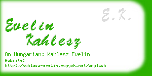 evelin kahlesz business card